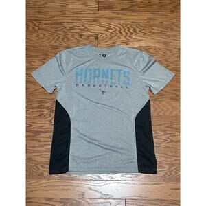 Charlotte Hornets Official NBA Gray Short Sleeve Net-Dri Performance Shirt, Sz L